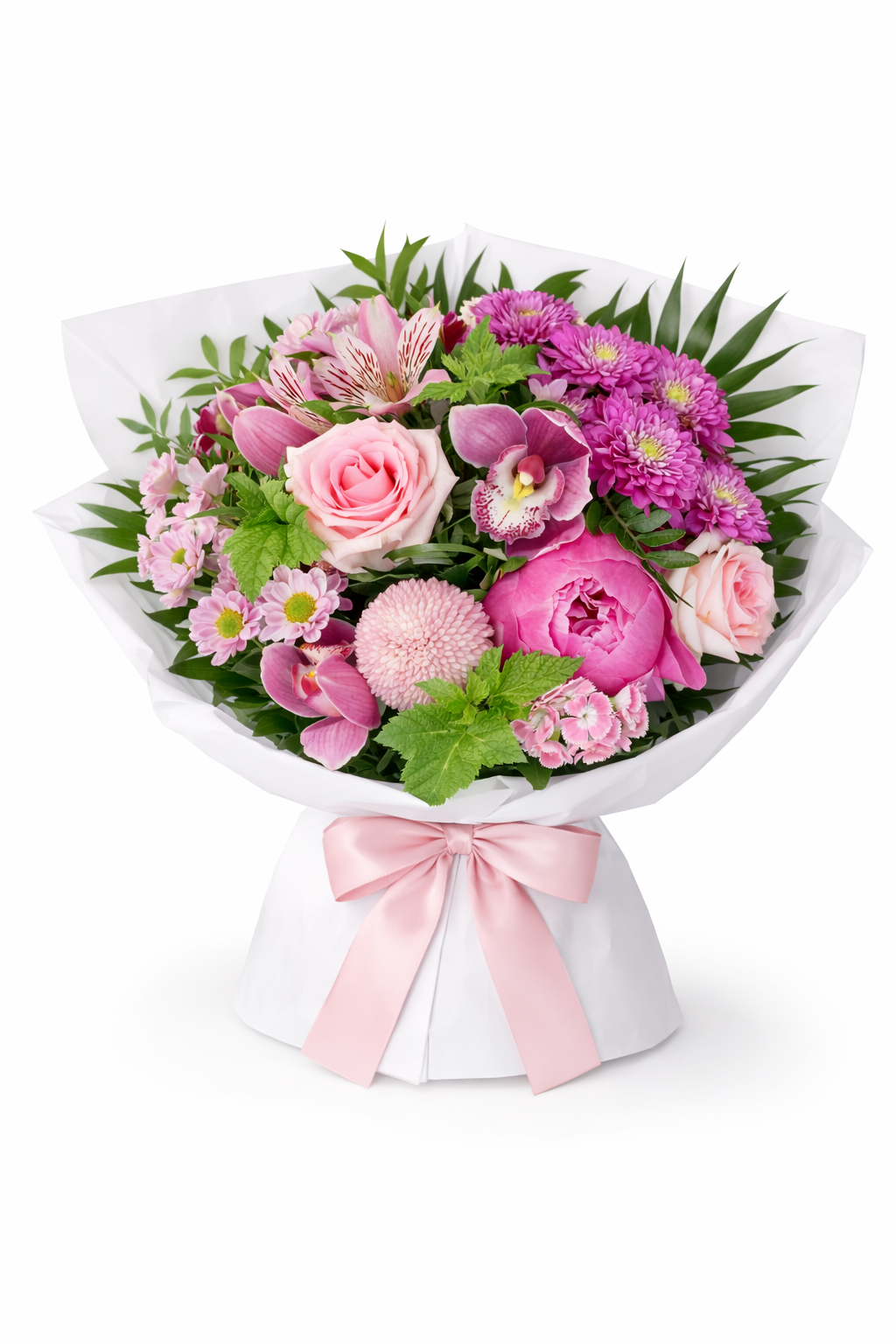 Bouquet ton Rose (en Camaïeu de rose)