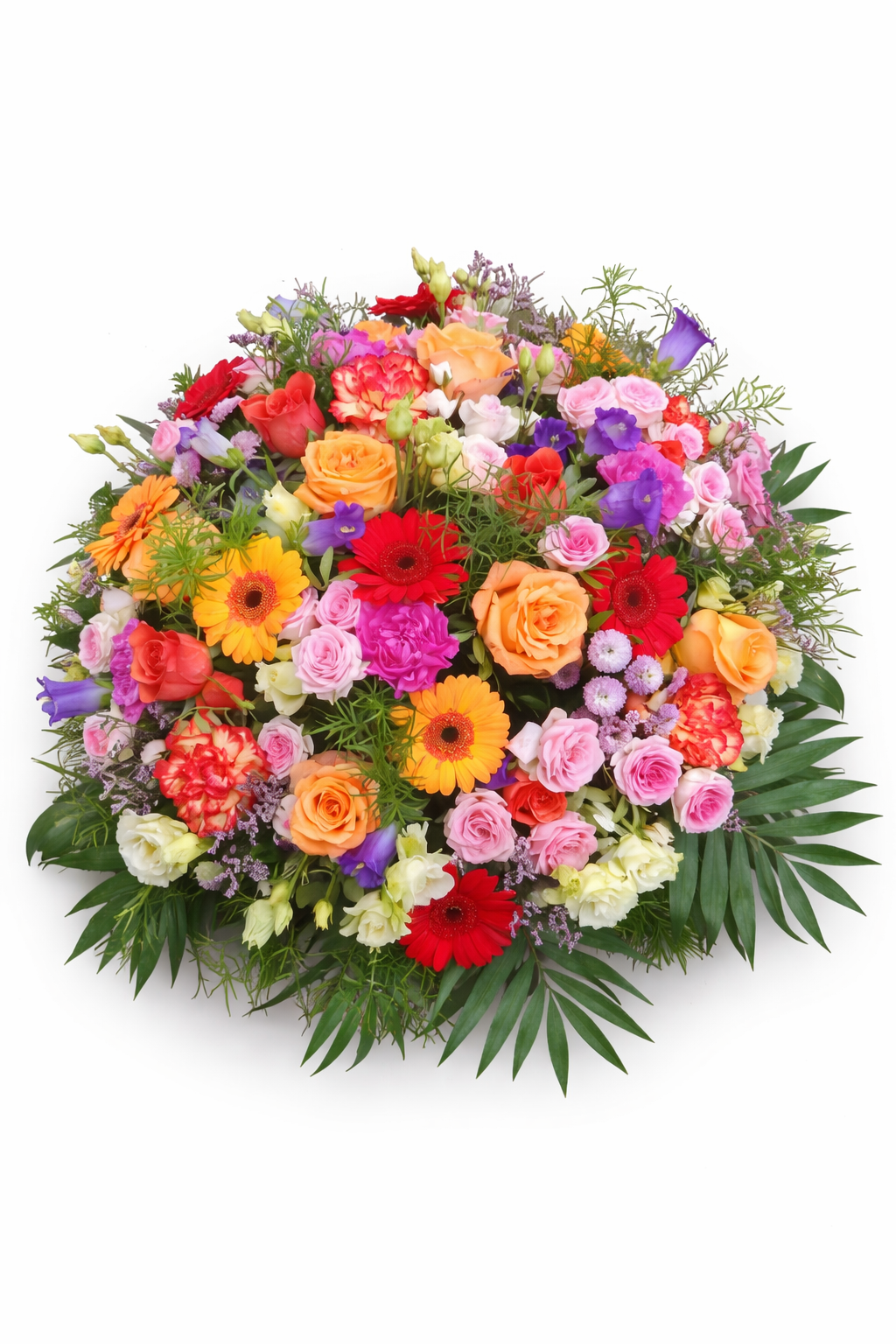 un coussin de fleurs colorées, MonaRosa Fleuriste,