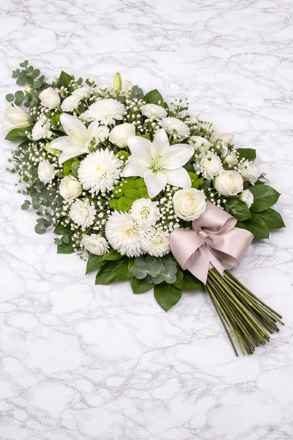 Gerbe de fleurs blanche Piquées, MonaRosa